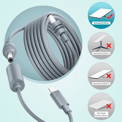 Адаптер живлення 2 шт. DC 5.5&times;2.1мм Female to USB-C Male для Starlink Mini з підтримкою PD 100W
