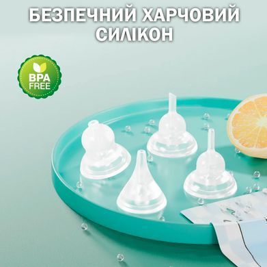 Аспиратор Назальный Электрический с 4 насадками, подсветкой и мелодией для малышей Голубой
