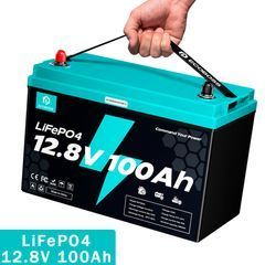 Аккумулятор LiFePO4 ECOBOSS 12.8V 100Ah с BMS, литий-железо-фосфатная батарея для автономного питания, солнечных систем, ИБП, RV