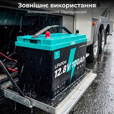 Аккумулятор LiFePO4 ECOBOSS 12.8V 100Ah с BMS, литий-железо-фосфатная батарея для автономного питания, солнечных систем, ИБП, RV