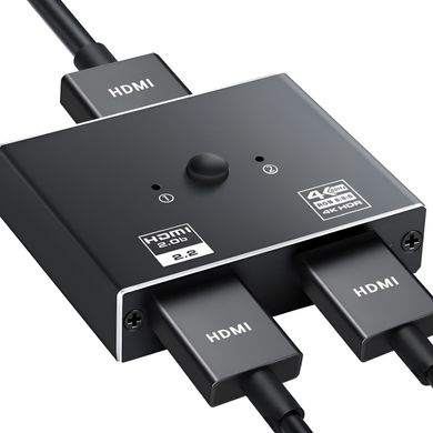 Двунаправленный HDMI сплиттер U&P Switch 1x2/2x1 HDMI 2.0 4K Черный