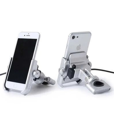 Алюминиевый держатель Motowolf для смартфона с USB зарядкой 12-80V на руль мотоцикла/велосипеда/мопеда/самоката