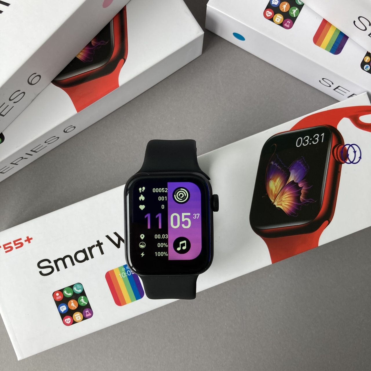 Умные смарт часы t55 smart watch series 6 обзор