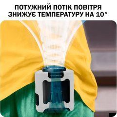 Вентилятор портативный 3в1 с фонариком и повербанком 10000 мАч Универсальный Белый