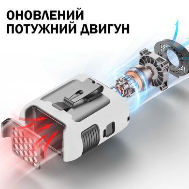 Вентилятор портативный 3в1 с фонариком и повербанком 10000 мАч Универсальный Белый