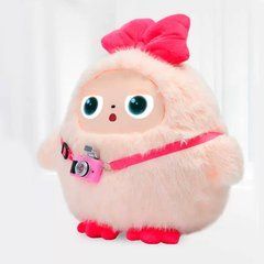 Интерактивная Плюшевая Игрушка KIKI с AI, голосом и LED глазами Компаньон с искусственным интеллектом для игры и обучения USB Розовый