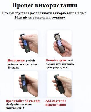 Алкотестер підвищеної точності Susisun (CSY-006) / Цифровий компактний, професійний Драгер Black