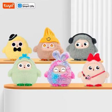 Интерактивная Плюшевая Игрушка YOYO с AI, голосом и LED глазами Компаньон с искусственным интеллектом для игры и обучения USB Желтый