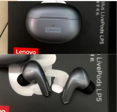 Бездротові навушники Lenovo LP5 Black ThinkPlus livePods Bluetooth 5.0