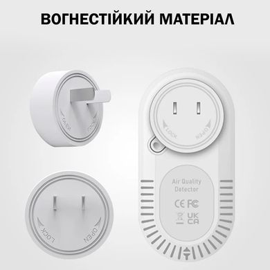 Детектор угарного газа Protmex 4В1 Настенный CO детектор с мониторингом температуры и влажности