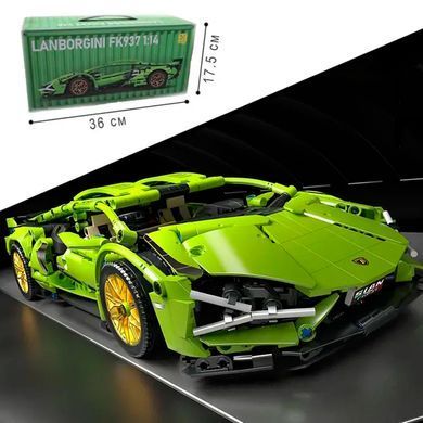 Конструктор машинка техник Lamborghini в масштабе 1:14 автомобильный набор для сборки ламборджини 1280 деталей