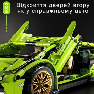 Конструктор машинка техник Lamborghini в масштабе 1:14 автомобильный набор для сборки ламборджини 1280 деталей