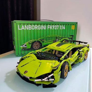 Конструктор машинка техник Lamborghini в масштабе 1:14 автомобильный набор для сборки ламборджини 1280 деталей