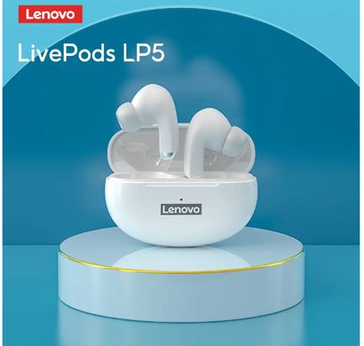 Бездротові навушники Lenovo LP5 White ThinkPlus livePods Bluetooth 5.0