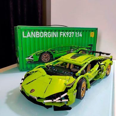 Конструктор машинка техник Lamborghini в масштабе 1:14 автомобильный набор для сборки ламборджини 1314+ деталей