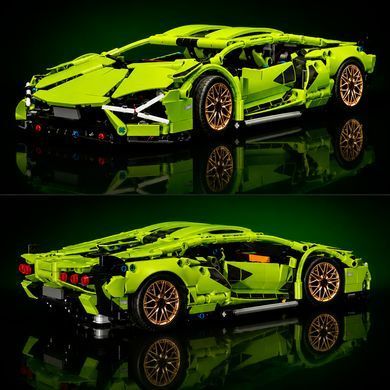 Конструктор машинка техник Lamborghini в масштабе 1:14 автомобильный набор для сборки ламборджини 1314+ деталей