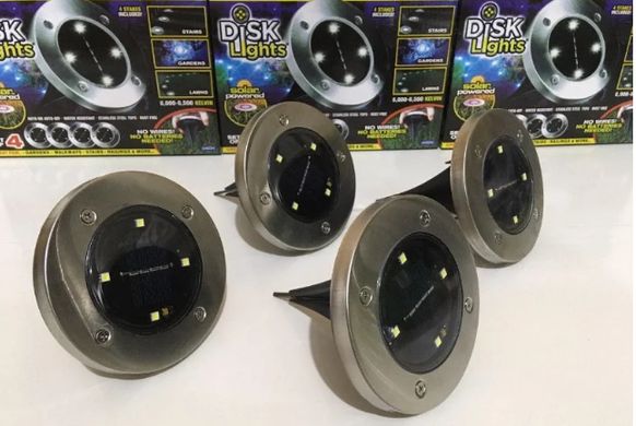 Набір (4 шт.) вуличний світильник Arivans Solar Disk Lights 5050 на сонячній батареї