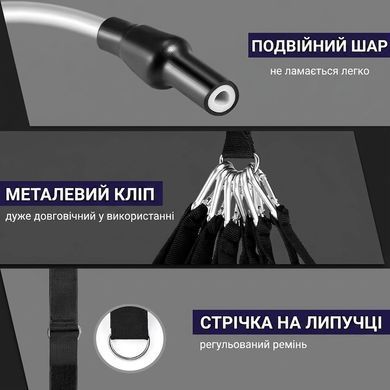 Набір латексних еспандерів і еластичних стрічок PUU58 250lbs для силових тренувань Чорний