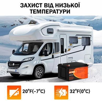 Аккумулятор LiFePO4 Werchtay 24V 100Ah с BMS, литий-железо-фосфатная батарея для ИБП, RV, солнечных систем, ток разряда 100A