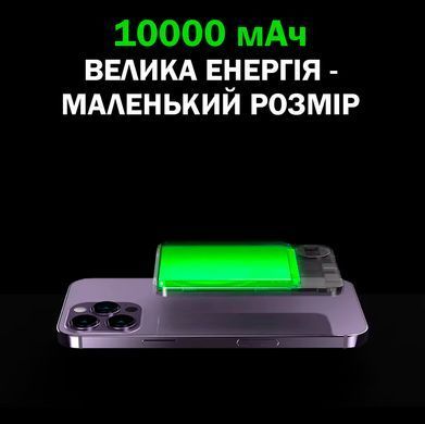 Магнитный павербанк Power Bank 10000mAh Magsafe 20W для iPhone для айфона Серый