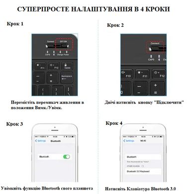 Універсальна бездротова Bluetooth клавіатура + мишка з RGB підсвічуванням 25х15см Чорна