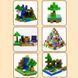 Магнитный конструктор 200 блоков + 8 фигурок Магнитные блоки в стиле Minecraft в зеленом подарочном боксе