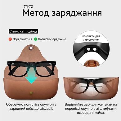 Смарт очки с зарядным кейсом MT5 Ultra с фотохромными линзами, 8MP камерой и помощником AI Черные