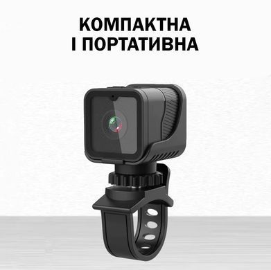 Экшн камера Wi-Fi Full-HD 1080P CMOS Водонепроницаемая с микрофоном Спортивная Мини Черная