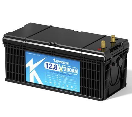 Акумулятор LiFePo4, 12V 200А батарея Kepworth 2 USB порти 2.1 з зарядним пристроєм, літій залізо фосфат + BMS battery встроєна для дому, котла, сонячних батарей