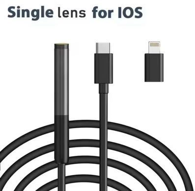 Ендоскопічна камера Wi-Fi 3в1 для автомобільного трубопроводу USB/Type-C/IOS/8мм/3м/IP67/HD1080P