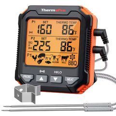 Цифровой двухканальный термометр для мяса и духовки ThermoPro TP-717 с подсветкой экрана