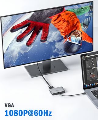 Портативная Док-станция 4в1 HDMI 4K 60HZ VGA 1080P 60HZ USB TYPE-C