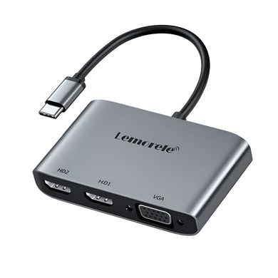 Портативная Док-станция 4в1 HDMI 4K 60HZ VGA 1080P 60HZ USB TYPE-C